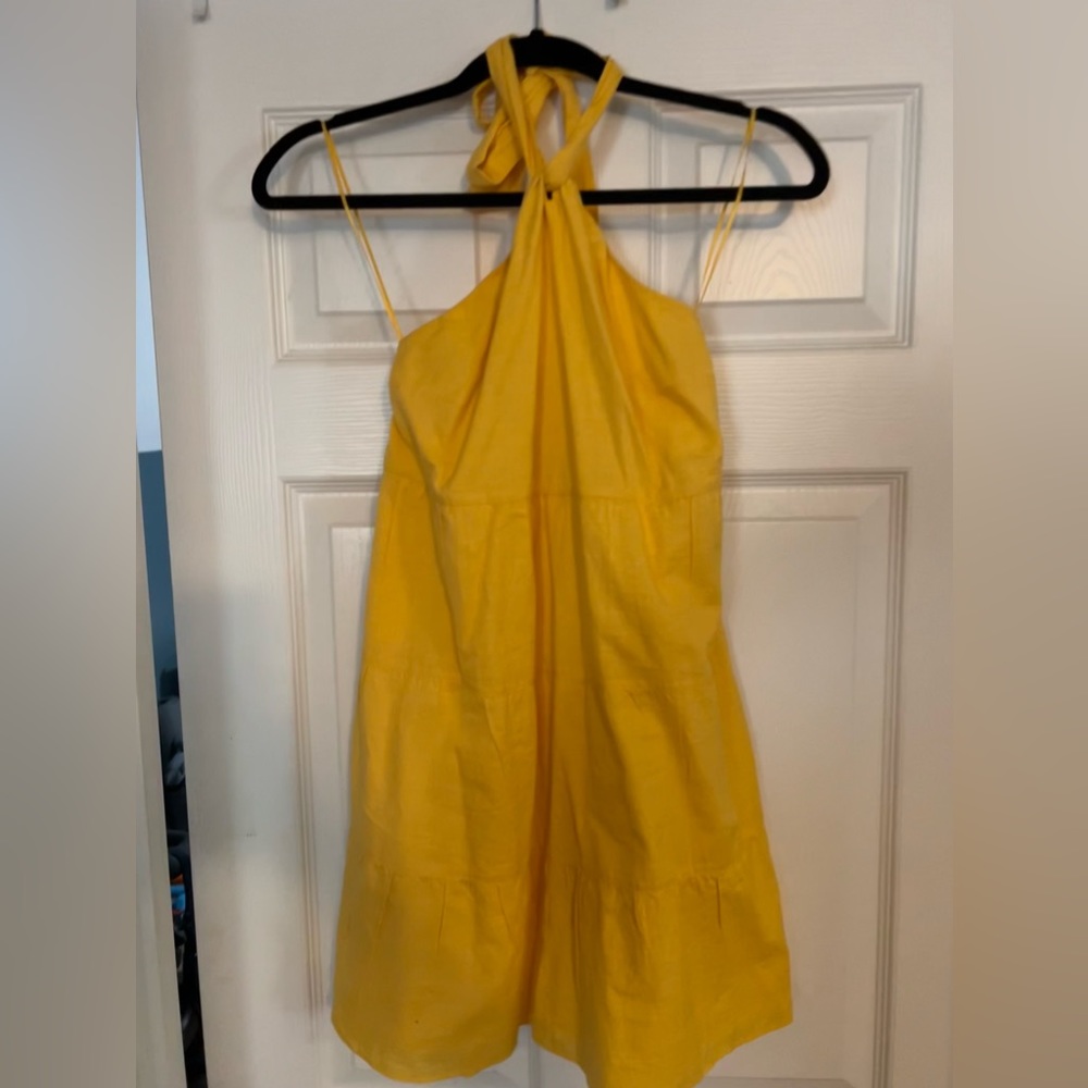 Abercrombie Yellow Halter Tie Dress